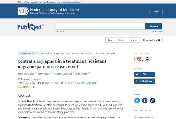 Central sleep apnea in a treatment-resistant migraine patient: a case report